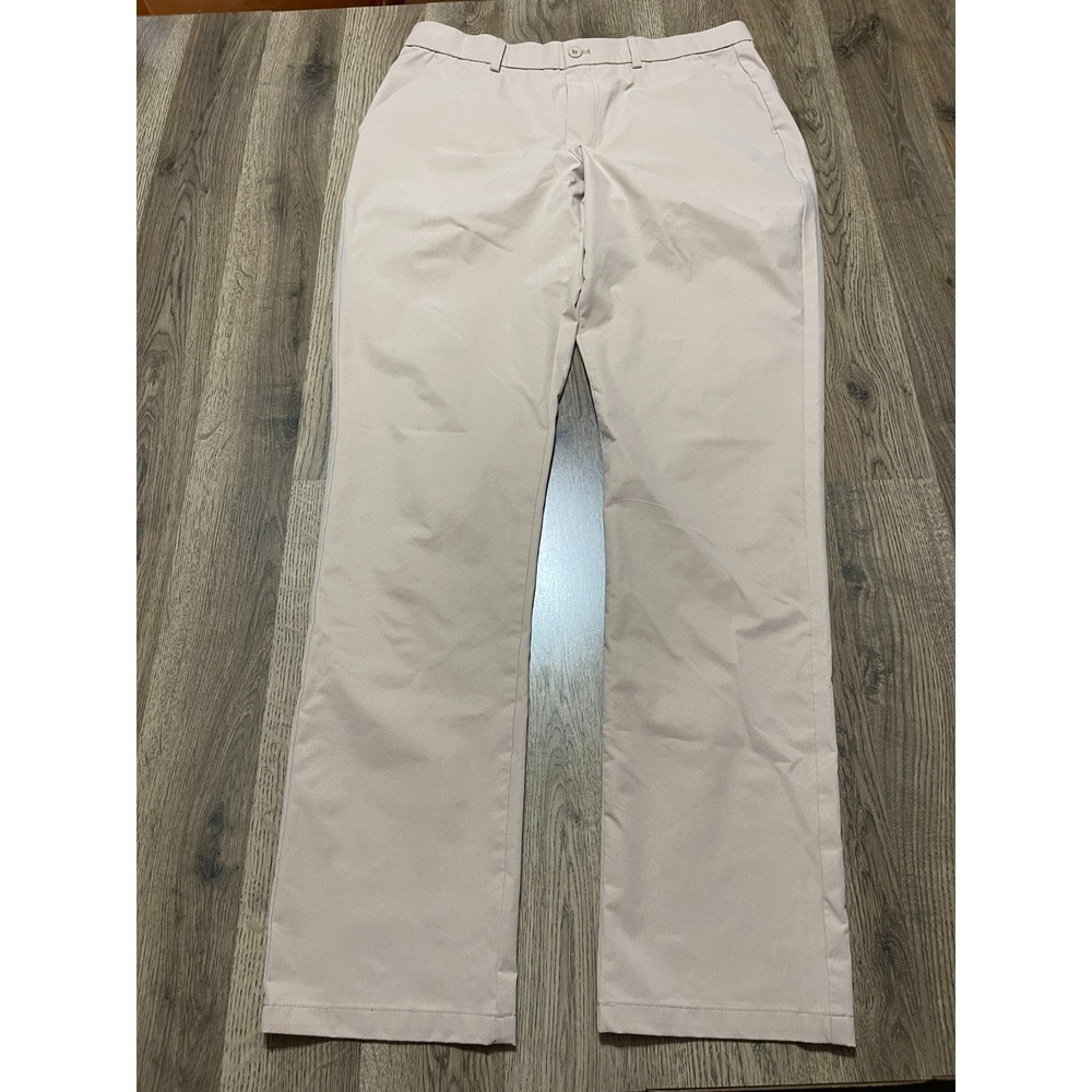 Libin Pants, Men's Size 34x34, Brown, Straight Leg, Flat Front